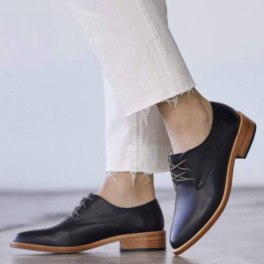 Nisolo James Leather Oxford Black Size 9.5